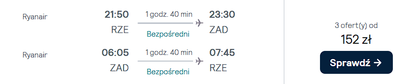 Zadar tanie loty